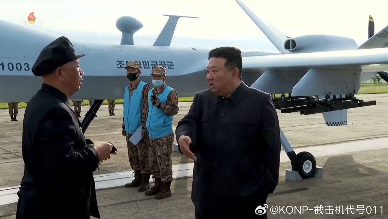 The North Korean Saetbyol-9 looks very much like the U.S. made MQ-9 Reaper. (Via Weibo)