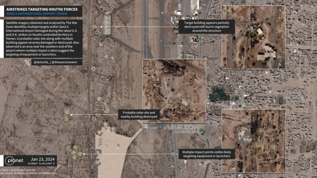 Damage Analysis From Yesterday’s Strikes On Airport In Yemen’s Capital