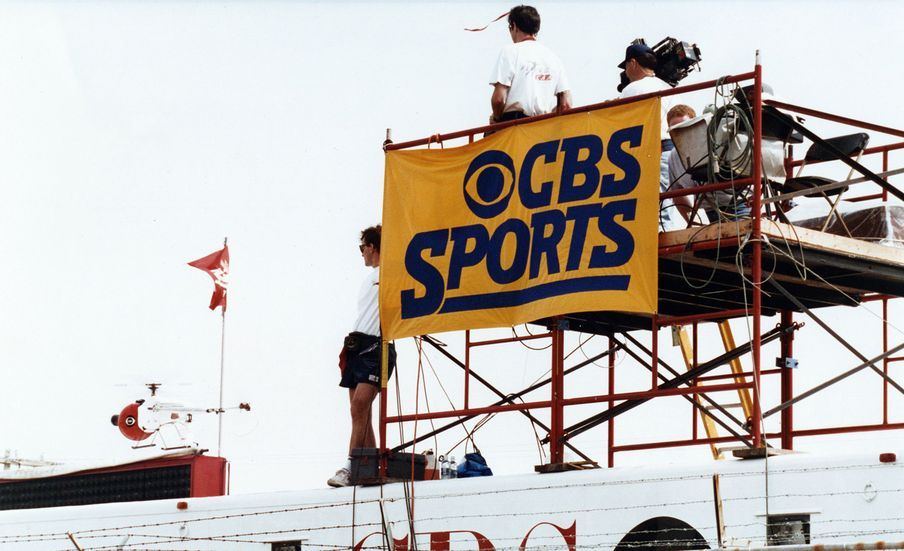 cbs booth at daytona