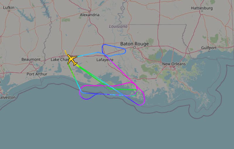 Flight tracking data for N154TS from ADS-B Exchange from December 14, 2023. <em>ADS-B Exchange</em>