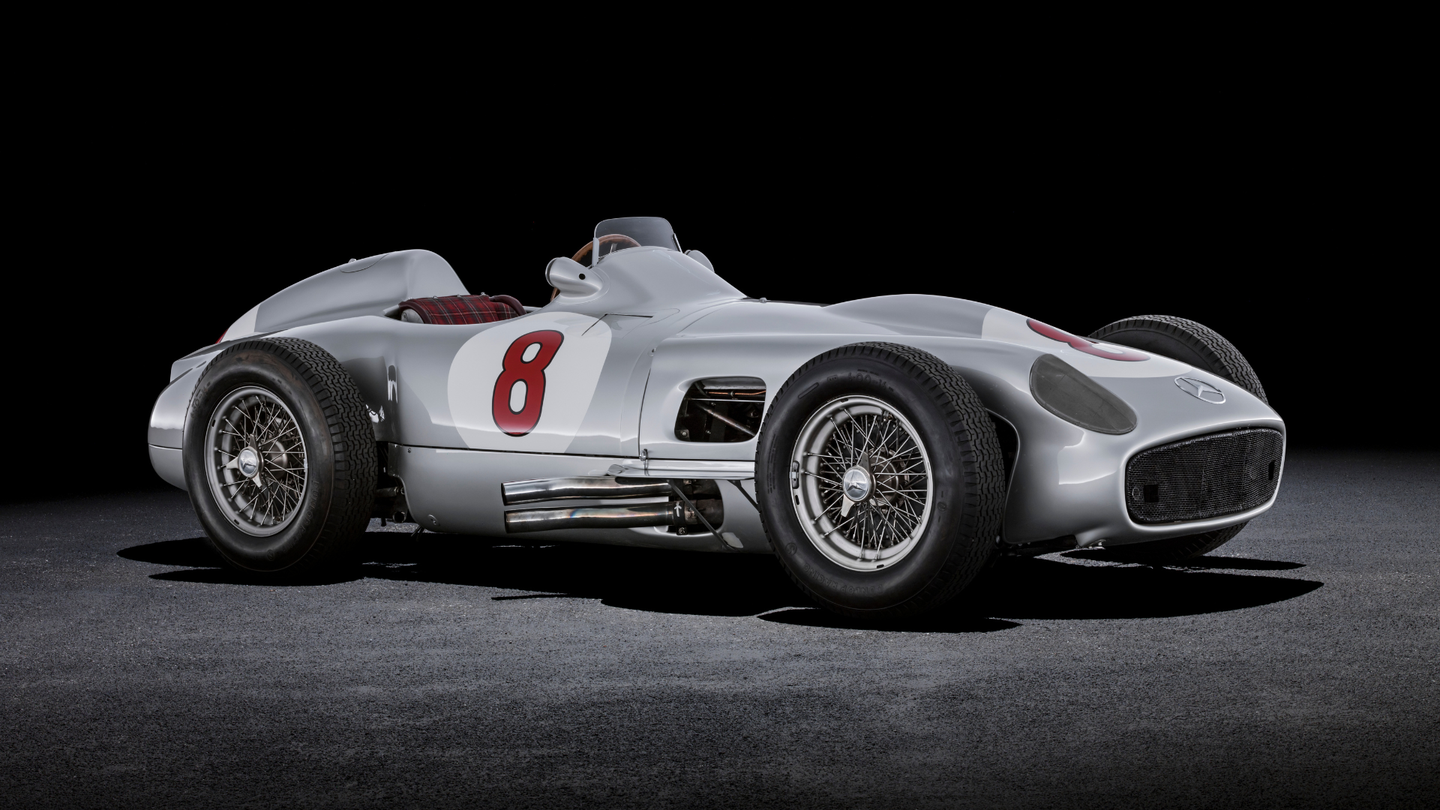 silver racecar vintage