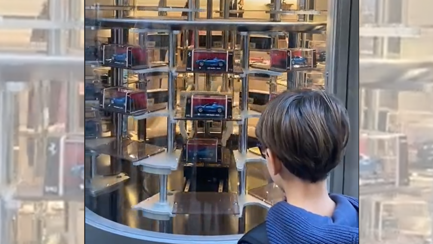 boy in front of vending machine