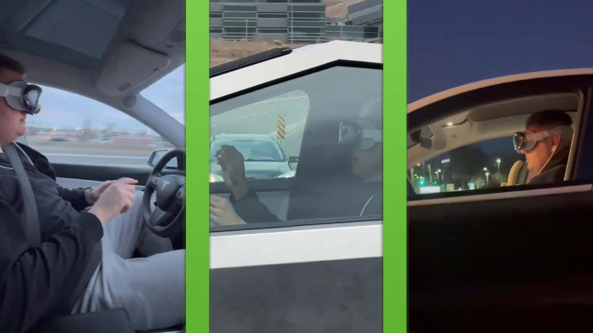 Nerds In Teslas Keep Getting Caught Driving with Apple Vision Pro