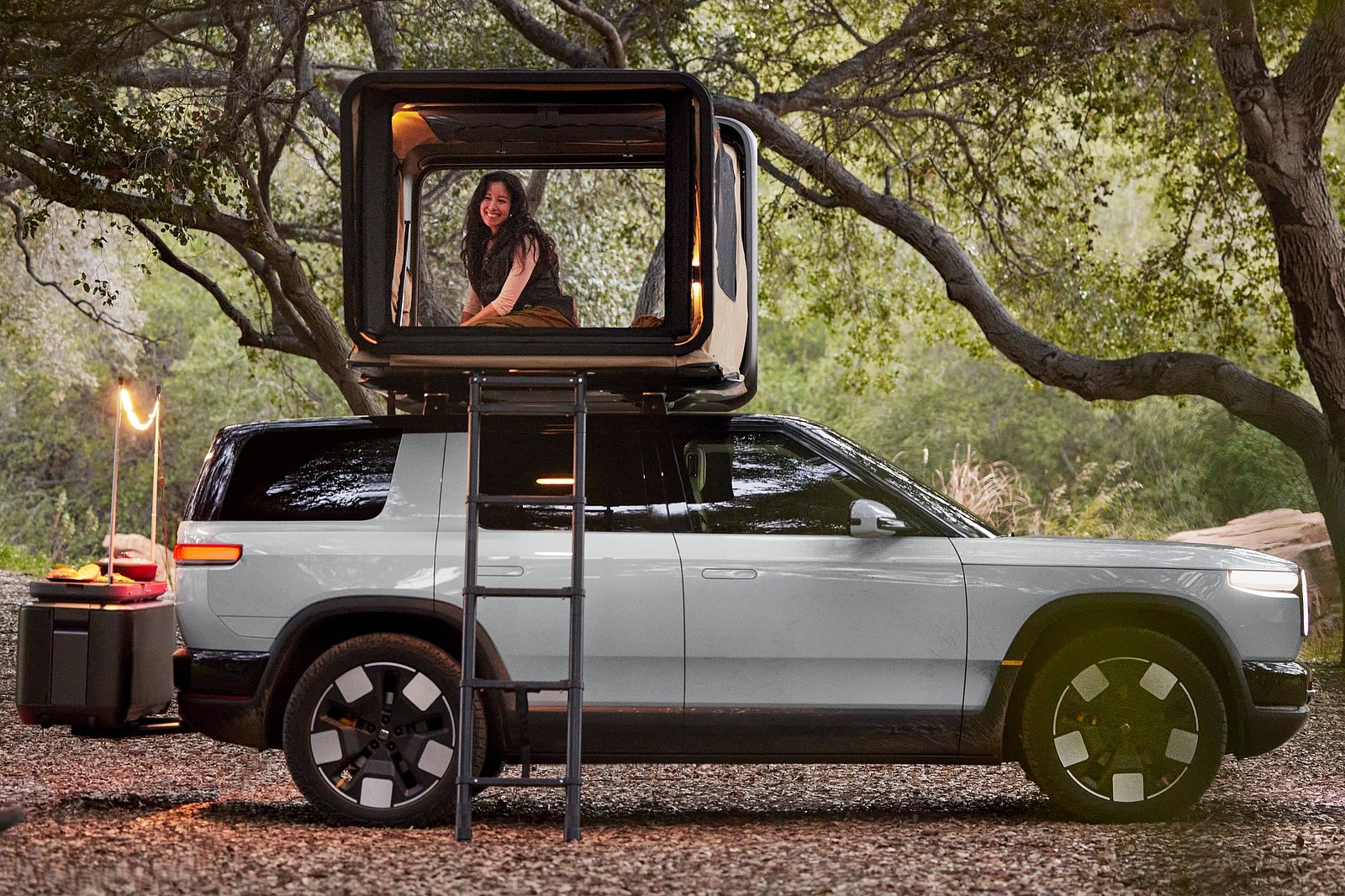 2026 Rivian R2 Coming With Movie Projector In Rooftop Tent