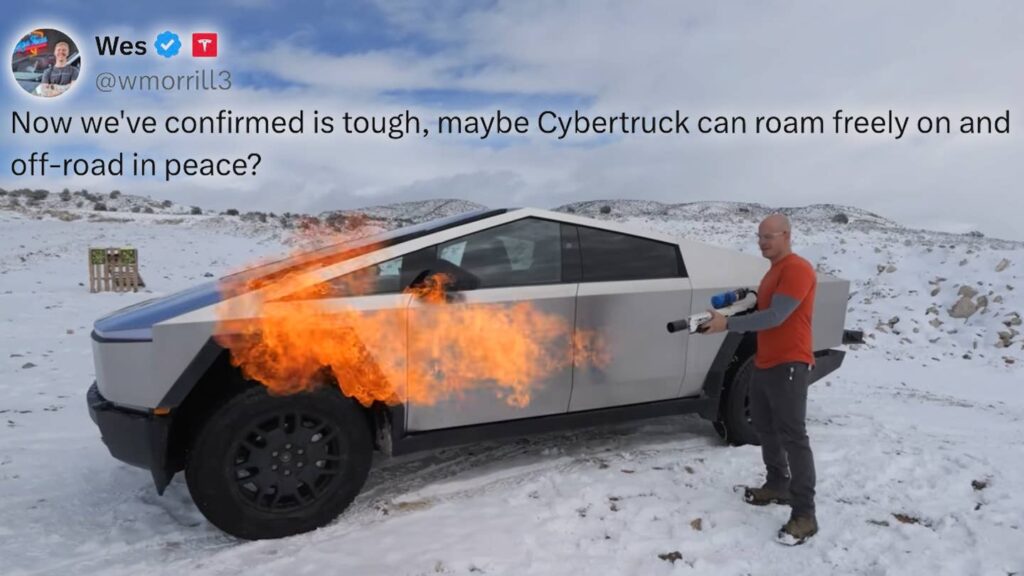 Tesla Cybertruck Engineer Politely Asks People to Stop Shooting His Pride and Joy