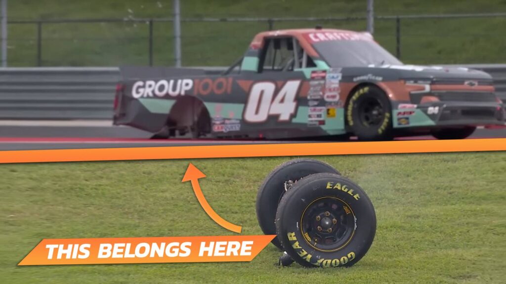 NASCAR Truck’s Entire Rear End Fell Off While Racing at COTA