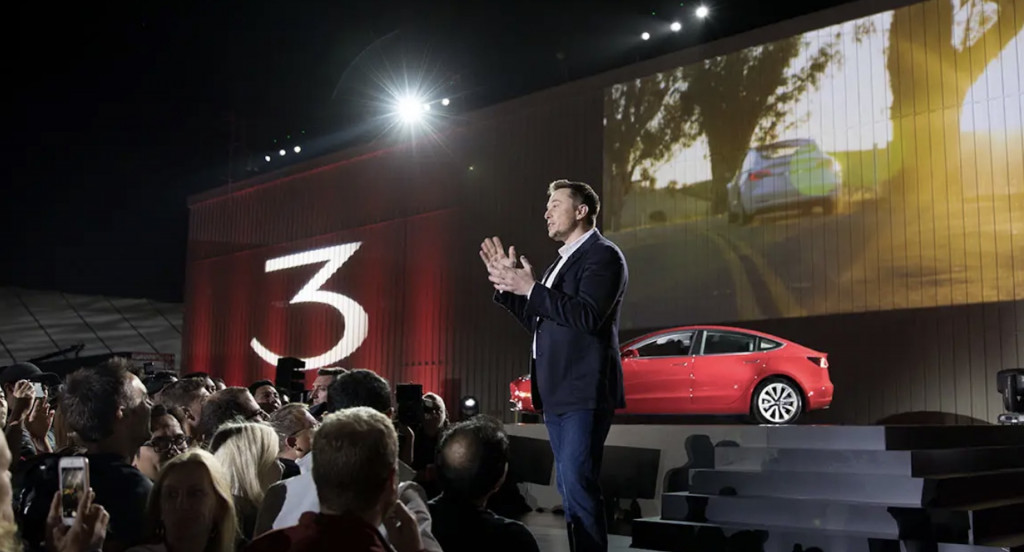 Elon Musk at Tesla Model 3 reveal