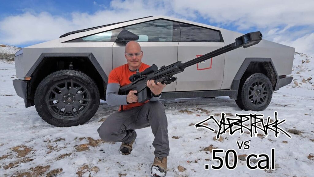 Bring On The Big Guns: Tesla Cybertruck Versus .50 Caliber Sniper Rifle