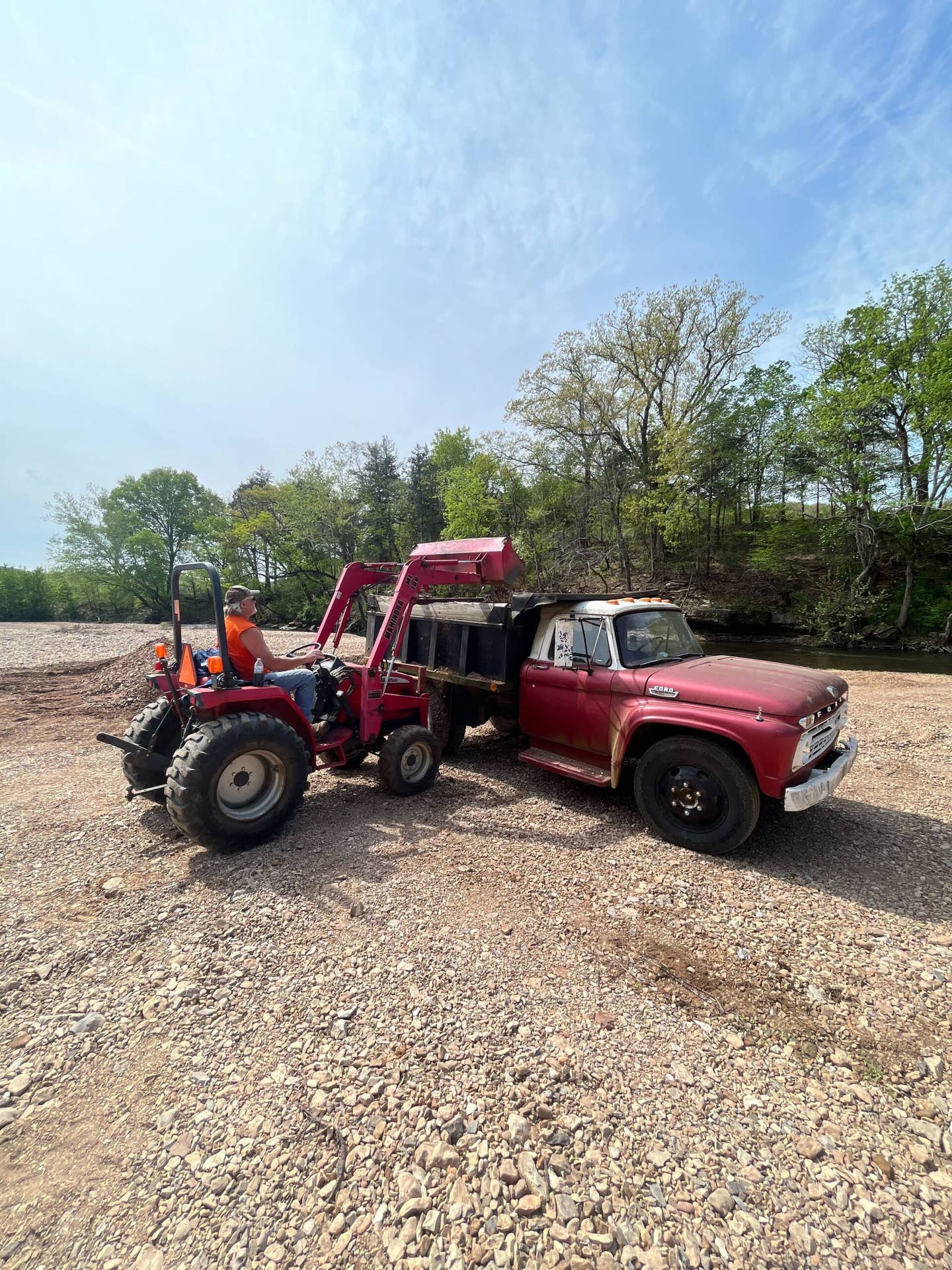 Our buddy Todd and his Mahindra are a huge help with campground cleanup. Thanks, Todd! <em>Caleb Jacobs</em>