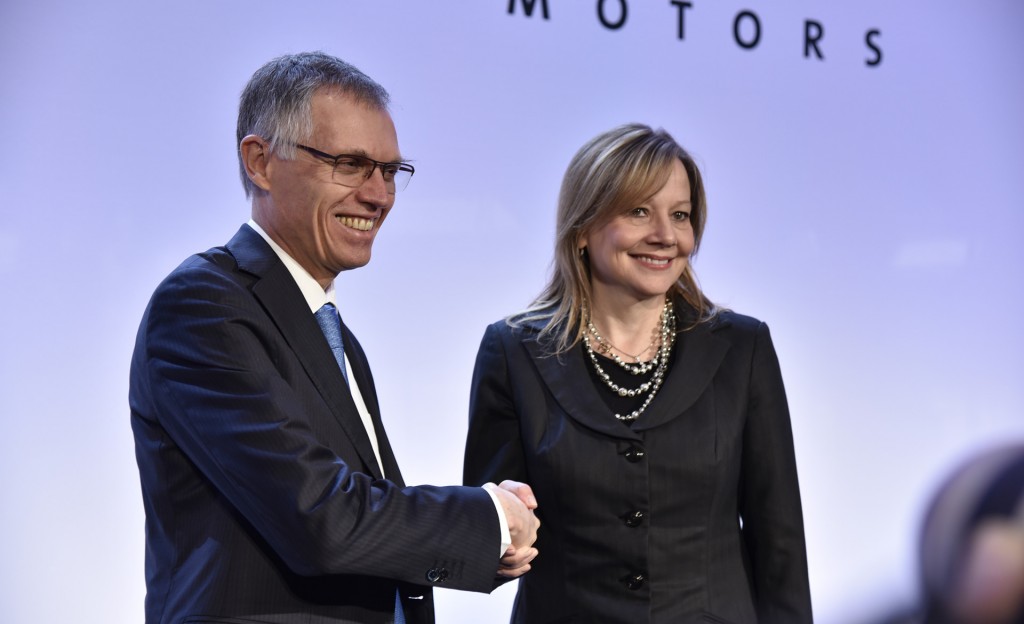 PSA Group CEO Carlos Tavares and GM CEO Mary Barra