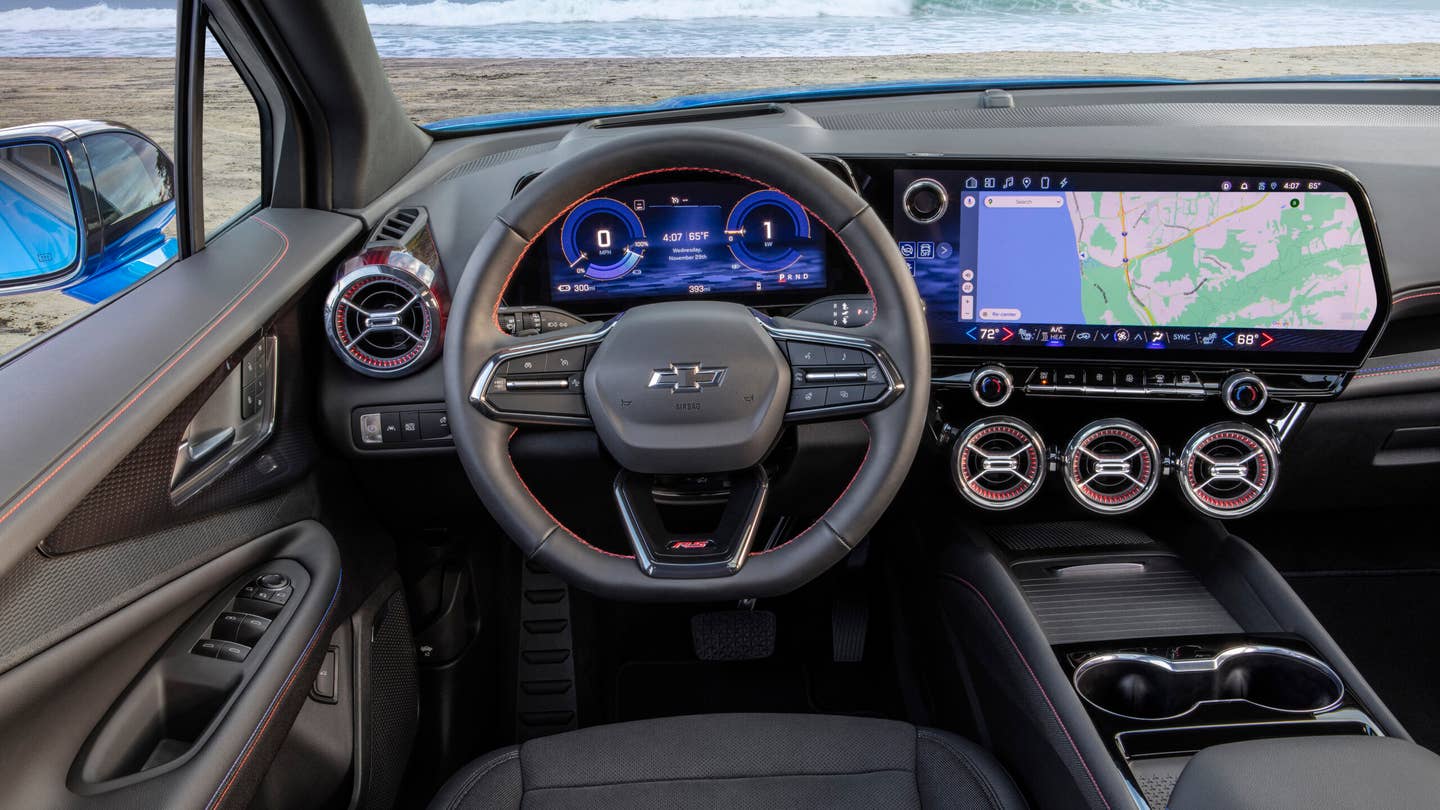 View from inside the cabin of the 2024 Chevrolet Blazer EV RS